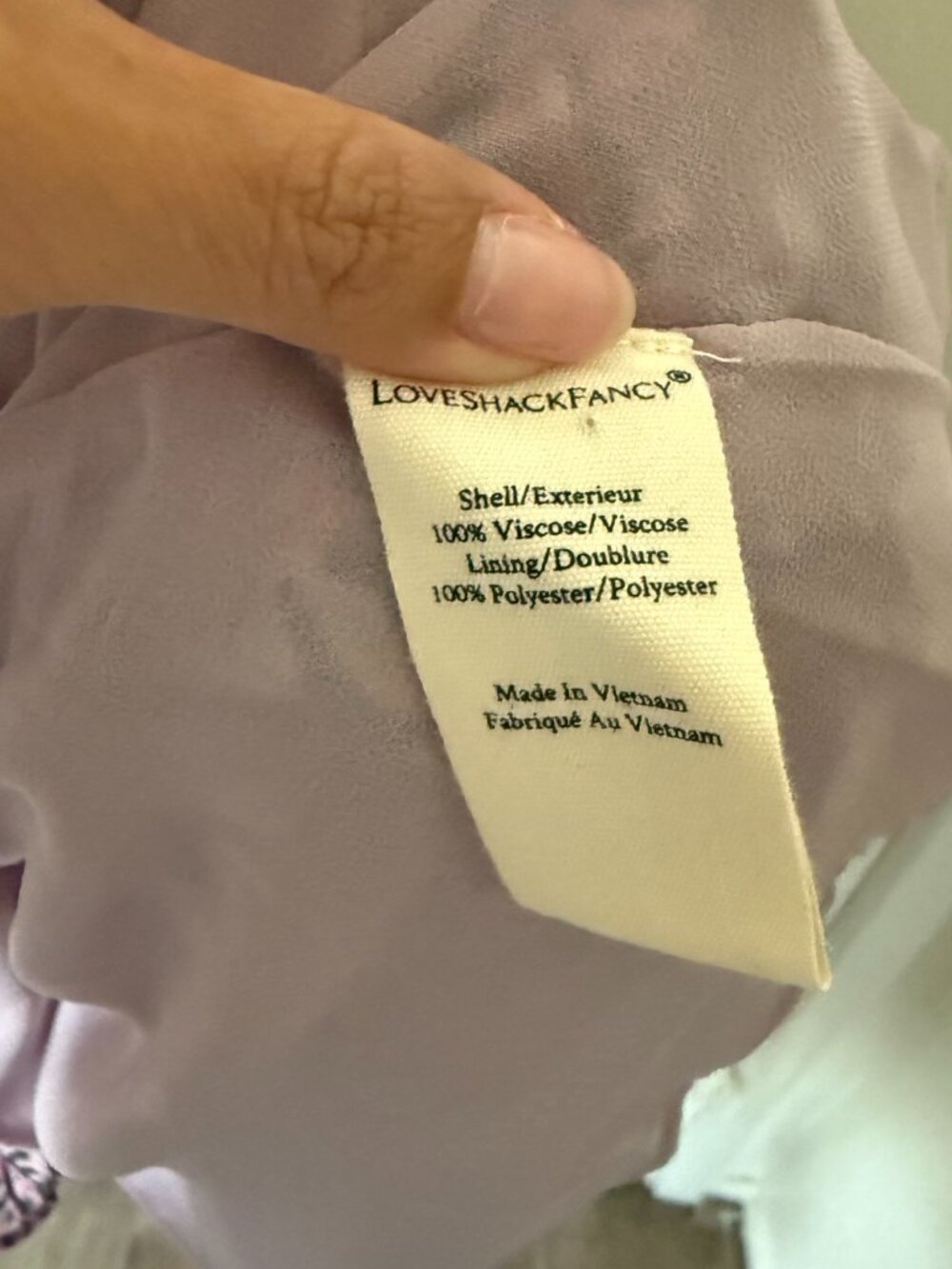 LoveShackFancy Cassidy Purple Floral Georgette Mini Dress US 6 - Picture 6 of 7